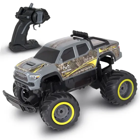 RealTree: RTR RC - Toyota Tacoma - Gray Camo - 2.4 Ghz High Performance for Donuts & Wheelies, Turbo Boost, Ready-To-Run Radio Controlled Vehicle {1}