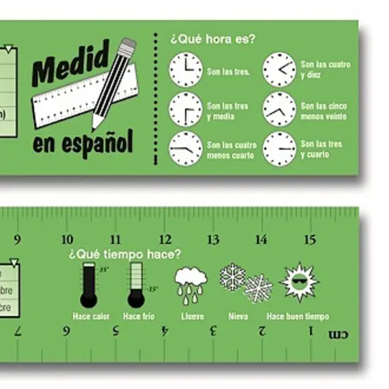 Poster Pals Spanish Vocabulary Learning Bookmarks , language educational reference ruler, excellentTeacher Classroom Reading Reward and Gift for Young Readers, 64 pack {5}