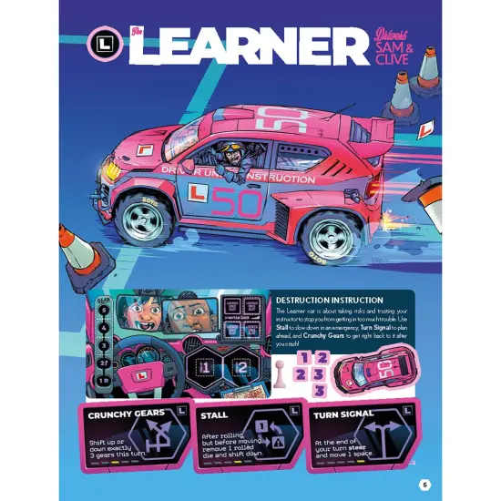 Rebellion Unplugged: Joyride: Next Gen - Car Combat Board Game, Standalone Head To Head, Battle On Racetracks, Double-Sided Map, Ages 12+, 2 Player {6}