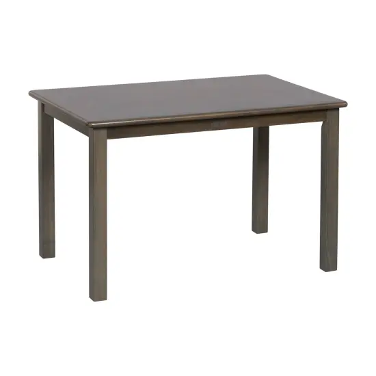 24in x 36in Rectangular Hardwood Table with 22in Legs, Kids Furniture Grey Wash {1}