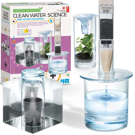 4M: Green Science: Clean Water Science - DIY Mini Water Filtration & Desalination Plant Kit, Solar Powered, STEM Experiment Activity, Kids Ages 5+ {3}