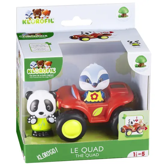 Timber Tots: The Quad - Red - 2pc, ATV Bike Vehicle & Panda Animal Figurine, POP Feature Storage Trunk, Nature Toy Playset, Kids & Toddlers 18Mo+ {3}