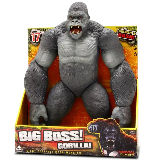 Lanard Primal Clash! Big Boss Gorilla! - 17'' Action Figure, Giant Poseable Mega-Monster, Ages 3+ {1}