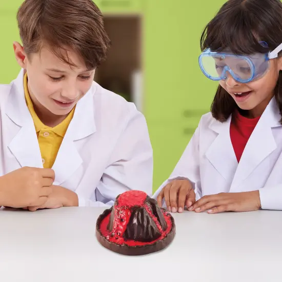 Brainstorm: Erupting Volcano Lab - Science Eruption Kit, Safe Chemical Reactions, Math-Technology-Engineering, STEM Learning, Multi-Lingual, Kids 8+ {7}