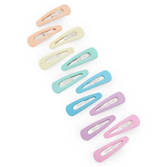 Large Snap Hair Clips for Women and Girls, 6 Pastel Colors (2.4 Inches, 12 Pack) Multicolor {7}