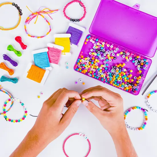 Fashion Angels: Jewelry Design Kit - Tell Your Story - Alphabet Beads, DIY Bracelet Making Set w/ Case, Design & Spell w/ 1500+ Beads, Girls-Kids 8+ {7}