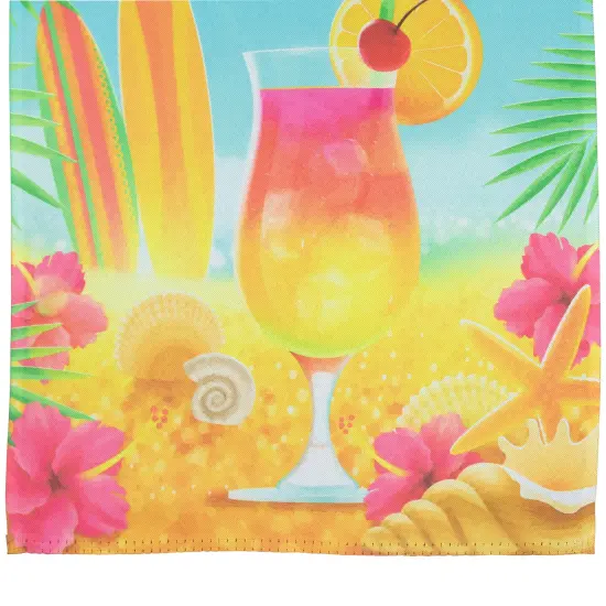 Northlight Tropical Beach Outdoor Garden Flag 12.5" x 18" Blue {5}