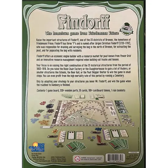 Findorff - City Building Game, Rio Grande Games, Strategy Game Set In Bremen 1803&ndash;1916, Hometown Of Friendemann Friese, Ages 12+, 1-5 Players, 45-90 Minute Playing Time {3}