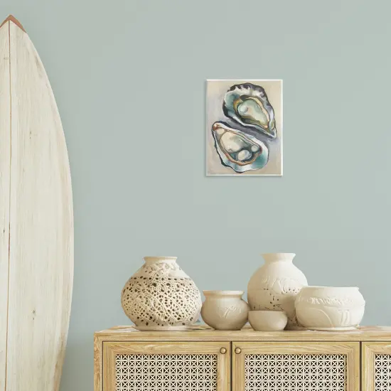 Stupell Industries Nautical Oyster Duo Wall Plaque Art Design by Daphne Polselli {2}