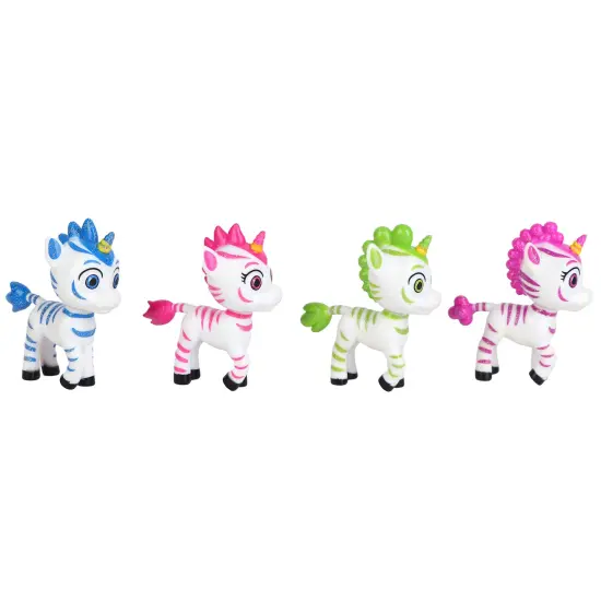 Zoonicorn: 4 Pack Figurines - 2.75" Character Miniatures, Playset Includes Aliel-Ene-Promi-Valeo, Magical Dreamland Toy Figures, Play-Display, Kid 3+ {6}