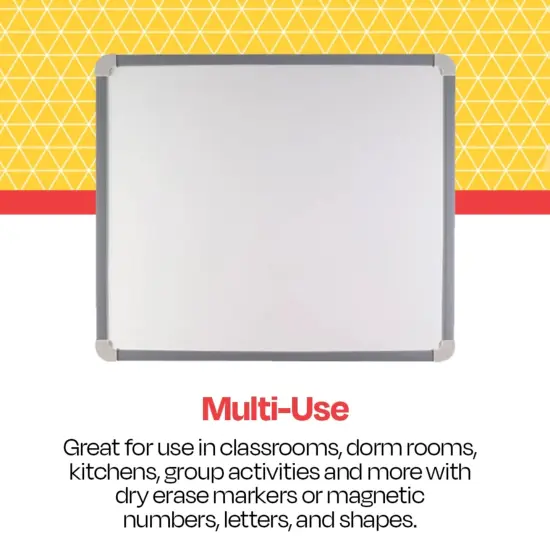 School Smart Large Magnetic Dry Erase Board, Aluminum Frame, 30 x 23 Inches {5}