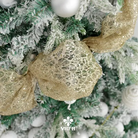 Champagne Glitter Mesh Web Ribbon Roll Champagne Gold Mesh Fabric Ribbon Decorative Mesh Champagne Mesh Ribbon {3}