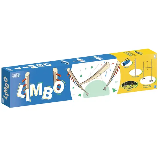 Grasshopper Games: Limbo - Classic Game, Wood Set, Test Flexibility & Balance, In-Outdoor Play, Travel Bag, Party & Backyard Activity, Family Age 3+ {3}