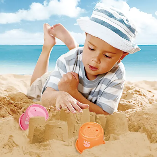 Nothing But Fun Toys: Tower Of Fun Stacking Cups - 10pc w/ Cat Topper, Number Stacking, Learn Object & Colors, Water-Free Play, Baby-Toddler-Kids 6mo+ {6}