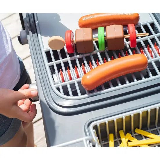 Smoby: Garden Kitchen - Toy Grill w/ 43 Food & Cooking Accessories, Outdoor Playset, Retractable Magic Flames, Sink w/ Water Pump Function, Kids 3+ {6}