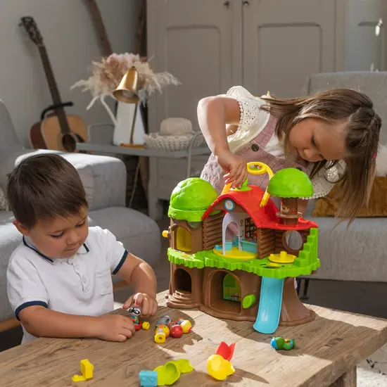 Timber Tots: The Klorofil's Schoolhouse - 13pc Nature Toy Playset, 3 Animal Figurines & Accessories, Rotate-Snap-Crank Features, Kids & Toddlers 18Mo+ {4}