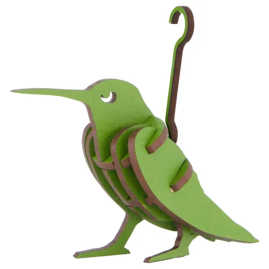 Little & Wood: Woodlet: Small - Hummingbird - Green, 3D Wooden Kit-Set, Bird Puzzle, Easy Assembly, Pop Build Fun, Sustainably Sourced Wood, Ages 6+ {1}