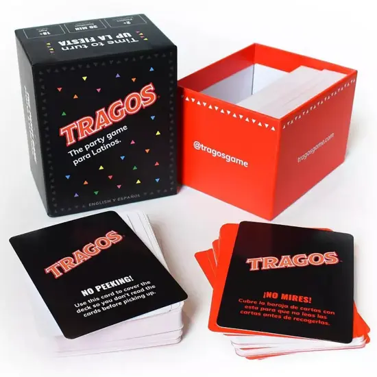 Tragos: Bilingual - English Y Espanol - The Party Game For Latinos, Relatable Hilarious Cultural Spanglish Adult Card Game, Fun Prompts & Dares {4}