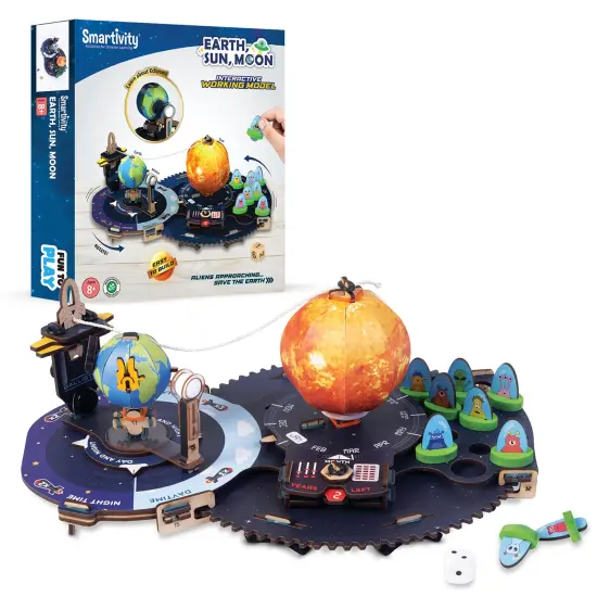 Smartivity: Earth-Sun-Moon Space - DIY STEMScience, Wooden Building Set, Interactive 3D Model Toy, Build-Play-Learn, All-In-1 Craft Kit, Kids Age 8+ {1}