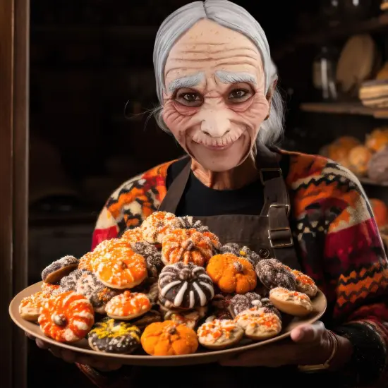 Old Lady Adult Latex Costume Mask {3}