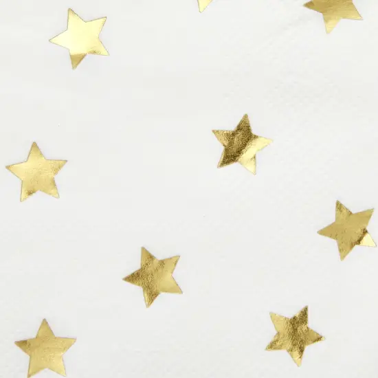 BLUE PANDA 100 Pack White & Gold Disposable Floral Paper Napkins, 5x5 Inches, Decorative Napkins for Wedding Reception, Birthday, Anniversary {6}