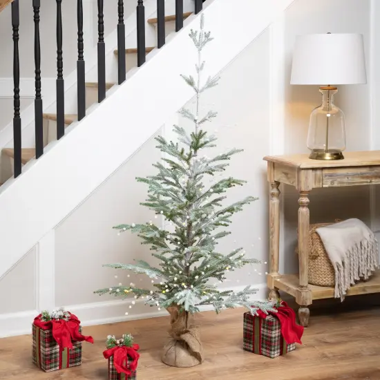 Northlight LED Pom Pom Garland Christmas Light Set - Warm White - 4.25' Clear Wire - 10ct {4}