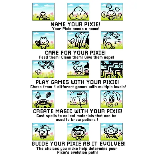 GigaPets: Pixie - Most Advanced GigaPet Ever!&nbsp;8 Different Pixie Evolutions, Virtual Interactive Pet Keychain, Kids Ages 5+ {4}