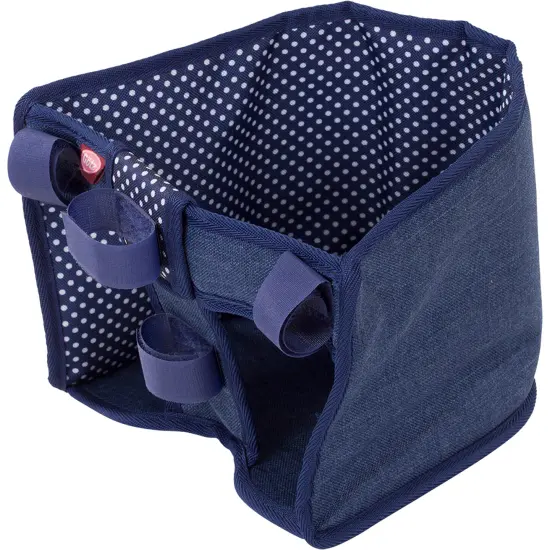 Gotz Bike Seat Blue Clouds - for Dolls up to 20" - Attaches to Handlebars of Any Size Bike (No Hardware Needed) {1}