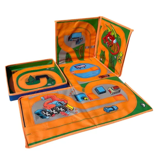 ZipBin Hot Wheels 300 Car Storage Cube & Playmat {4}