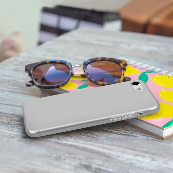 Translucent Matte Case For iPhone SE 2020 (2nd Gen), Semi-Transparent Smooth Touch Soft TPU Thin Cover White, by Insten {6}