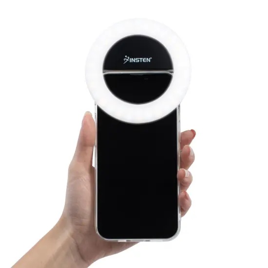 Insten Video Conference Lighting Kit For Cell Phone Laptop, LED Ring Lights Clip on, 3 Lighting Modes 4 Brightness, Black {3}