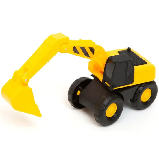 Boley: Mini Construction Vehicles - 5pk - Yellow & Black, Realistic Equipment Toy Playset, Interactive Moveable Parts, Indoor & Outdoor, Kids Ages 3+ {6}