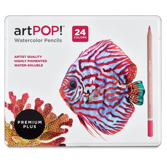 artPOP! Premium Plus Watercolor Pencils, 24 Vibrant Colors, Professional Artist Quality, Water Soluble Colors for Drawing, Blending, Painting, and Mixed Media {3}