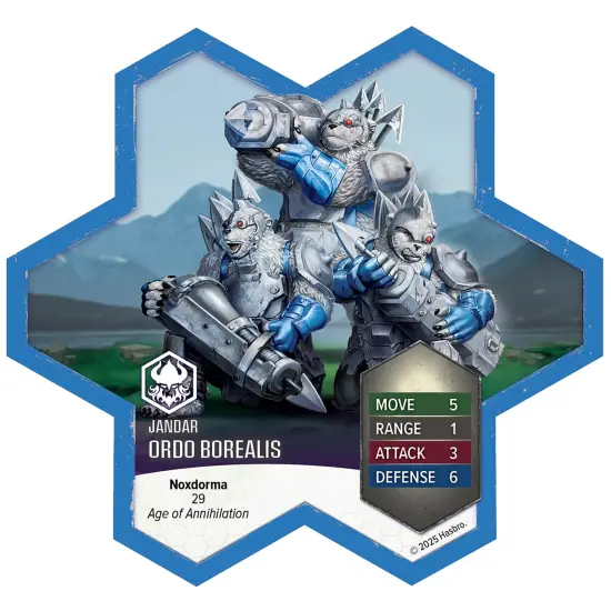 Renegade Games: Heroscape: Rising Tide &ndash; Knight Primus Adelbern & Ordo Borealis Army Expansion - 2 Fully Assembled Unpainted Miniatures & 2 Army Cards {6}