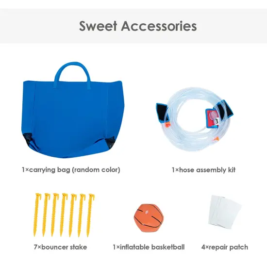 Costway Inflatable Water Slide Kids Splash Pool Bounce House without Blower {6}