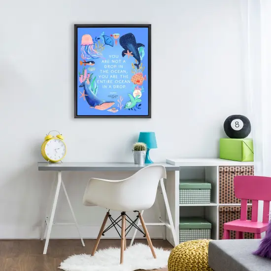 Stupell Industries Entire Ocean In A Drop Floating Frame, design by Glad You're Here Co. {8}