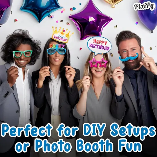 22 pcs Premium Birthday Photo Booth Props Kit {5}