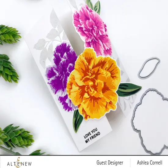 Build-A-Flower: Camellia Japonica Layering Stamp & Die Set {6}