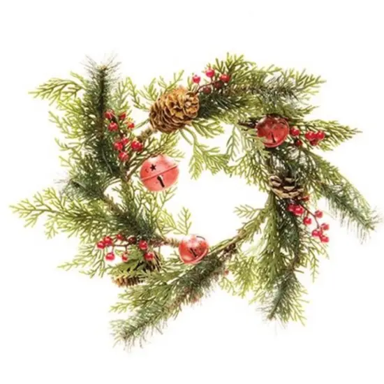 Jingle Pine Candle Ring 6.5" {1}