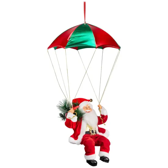 Northlight Santa Claus with Gifts Parachute Christmas Decoration - 32" Red {4}