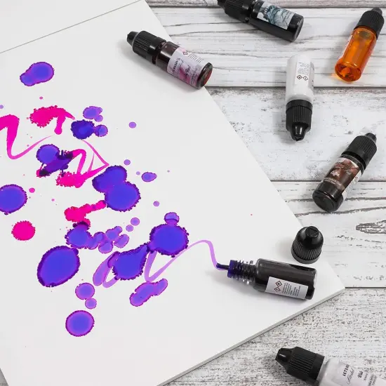 Bright Creations Alcohol Ink Paper Pad - 8.5 x 11 Inches White, for Art Painting & Crafts - 25 Sheets - Alcohol Inks {3}