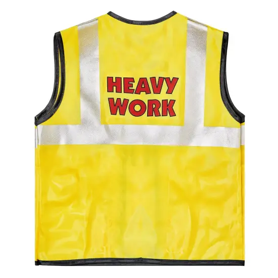 Kids Role Play Costume Set - 10-Piece Construction Worker Costume for Kids, Builder Dress Up Kit with Hard Hat, Tool Belt, Vest, and Other Accessories for Halloween Dress Up & Play, For Ages 3-14 Multicolor {6}