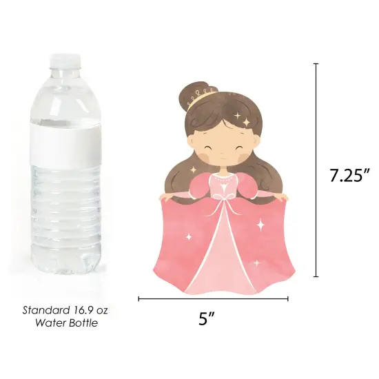 Big Dot of Happiness Princess Party Paper Cutouts, Double-Sided Castel and Princess-Shaped Decor, DIY Princess Birthday Party Essentials - Set of 20 {5}