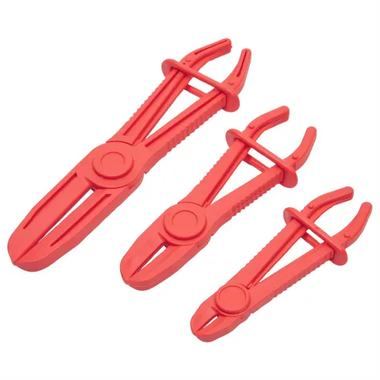 3-Pack Hose Pinch Off Pliers - Fuel Line Clamp Tool for Automotive Brake, Radiator and Coolant (Red, 3 Sizes) {1}