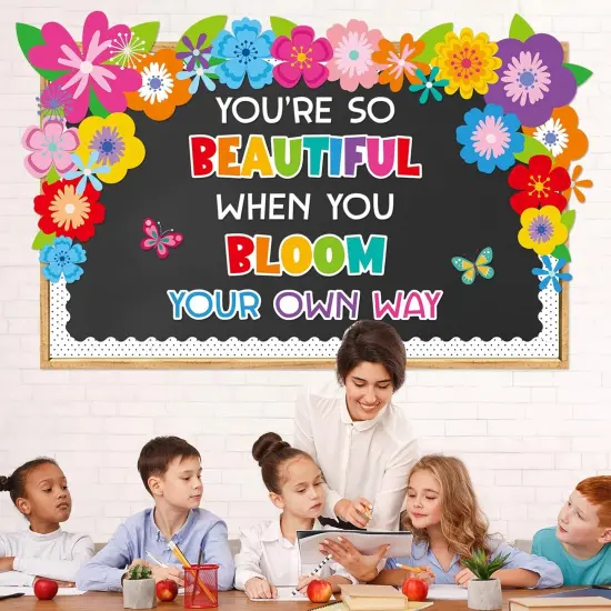 Back to School Floral Bulletin Board Set {5}