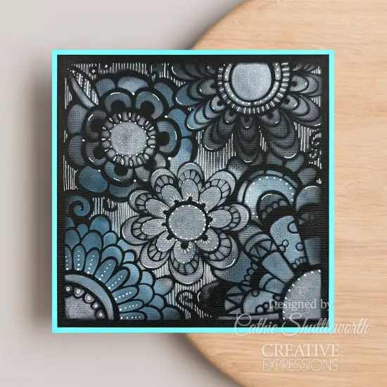 Creative Expressions Designs By Dora Stencil 6"X6"-Flower {3}