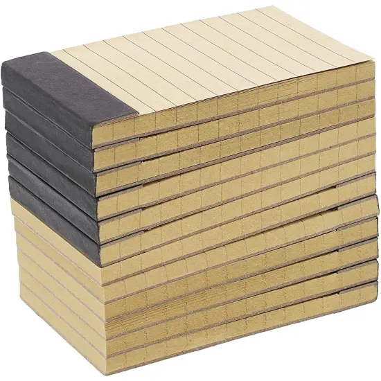 Mini Tasks List Notepads with Kraft Paper (4.2 x 2.4 Inches, 12-Pack) Brown {5}