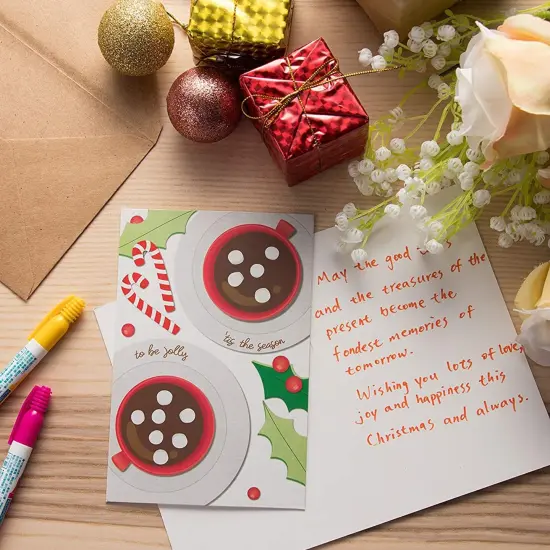 Sustainable Greetings 48 Pack Christmas Cards with Envelopes, 4x6 Bulk Set Festive Holiday Cards, Blank Inside, 6 Cozy Designs Multicolor {3}