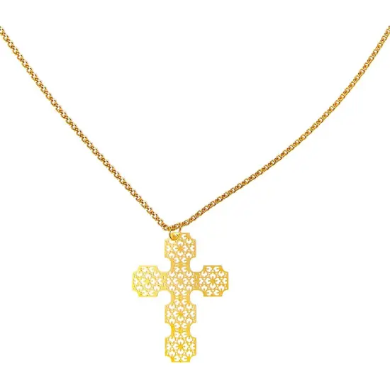 Gold Charms for Jewelry Making, Cross Pendants (24 Pack) {3}