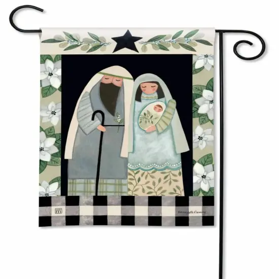 Holy Family Joy Christmas Garden Flag {1}